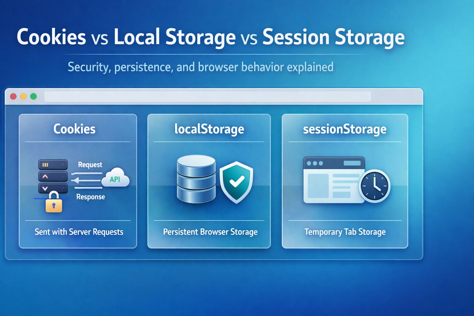 Cookies vs Local Storage vs Session Storage Explained