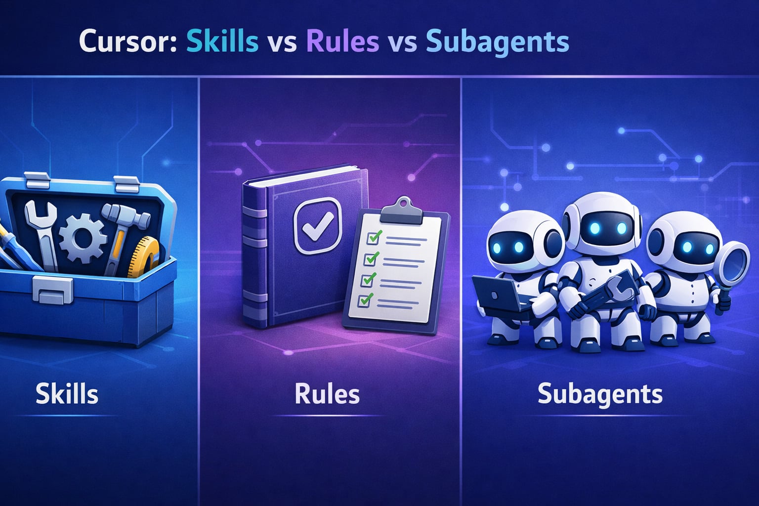 Cursor Skills vs Rules vs Subagents: Complete Guide