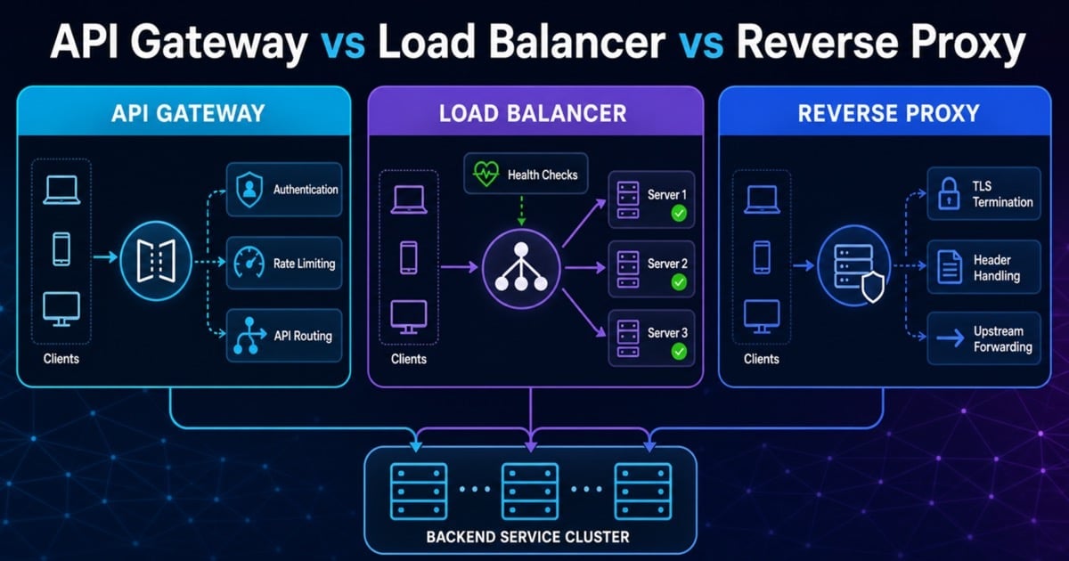 API Gateway vs Load Balancer vs Reverse Proxy